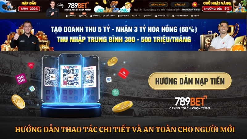 Hướng dẫn nạp tiền 789BET chi tiết: Các phương thức và lưu ý
